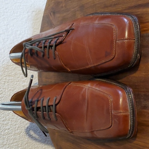 Stacy Adams- Mens Vintage leather Square Toe Oxford Business Casual Sz.9 - Picture 2 of 15